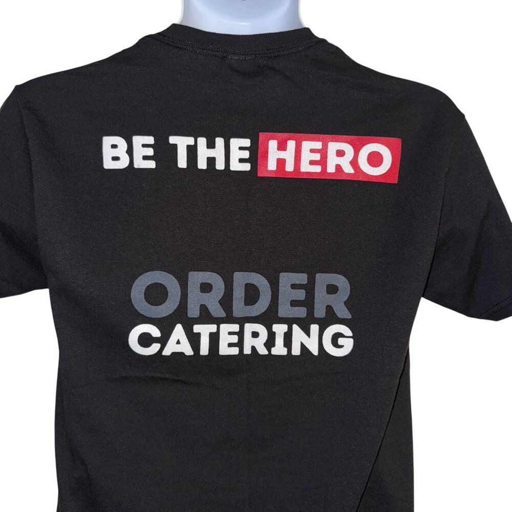 Cafe Rio Employee TShirt Tee Mens S Be The Hero Order Catering Black Red - Picture 5 of 7